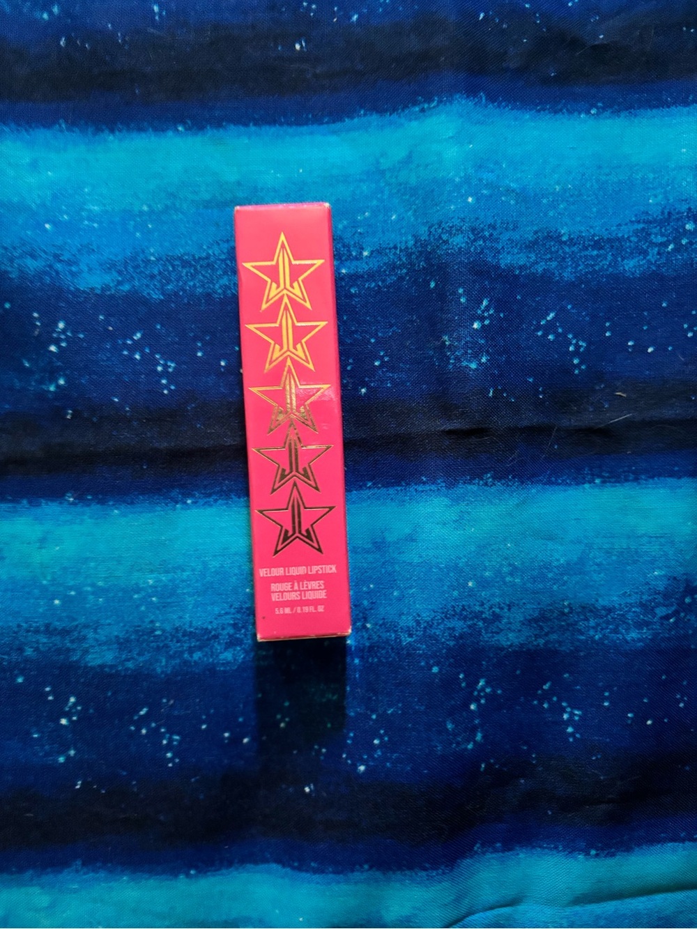 Jeffree Star Lipstick - Hot Pink Packaging with Gold Stars